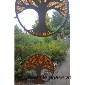 Fensterbild Suncatcher Bernstein - LEBENSBAUM Ø 11cm